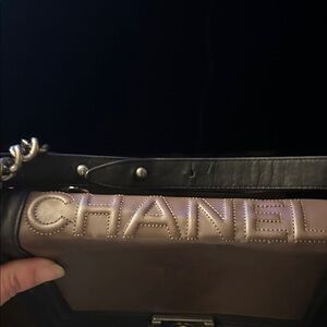 Chanel Black and Tan Shoulder Bag